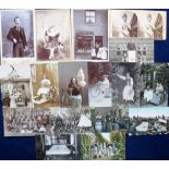 Postcards & Photographs, selection of 17 cards & photos inc. Pierrots, Social History, Herring