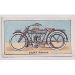 Cigarette card, Taylor Wood, Motor Cycle Series, type card, no 9 'The Unapproachable Saloon (gd/