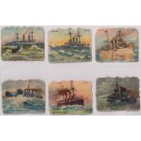 Cigarette cards, South America, Brazil, Manufactora - Turf, Warships, 'M' size, diecut edges, 15