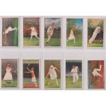 Cigarette cards, Gallaher, Lawn Tennis Celebrities (set, 50 cards plus 1 duplicate) (a few with