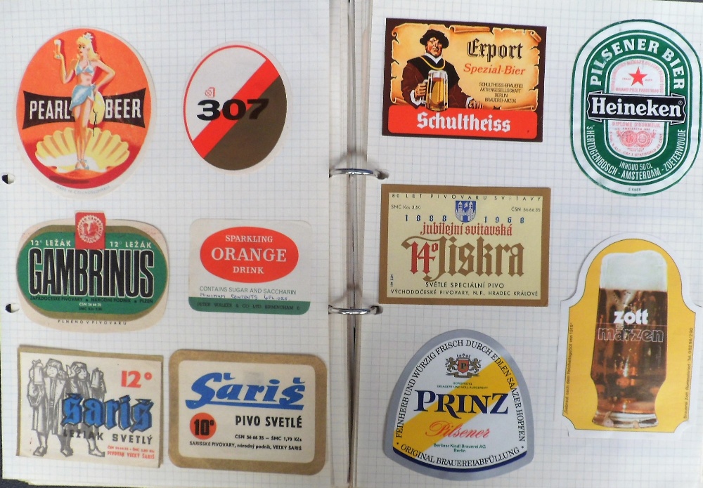 Beer labels, a lever-arch album containing approx. 300 hinged labels to loose pages , many Mitchells - Image 4 of 4