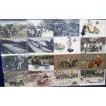 Postcards, Motoring, RP's & printed, selection, 1900-1920, inc. early Racing, Charabancs (5),