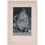 Gregor Rabinovitch original, personalised bookplate 'Ex Libris G.A. Fen', early 20thC (gd)