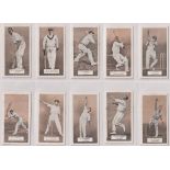 Cigarette cards, Carreras, Cricketers (A Series of 50, Brown back) (set, 50 cards) (gd/vg)