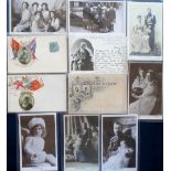 Postcards, Royalty, a selection of 11 royalty cards, with 8 Russian Royal family (6 Rotary, 1