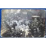 Postcard, Suffragettes, London Parade, RP by Sergeant, 23rd July 1910 (corner rounding and some