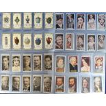 Cigarette cards, 10 sets, various manufacturers & series inc. Ardath Empire Personalities (50 cards,