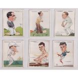 Cigarette cards, Churchman's, Men of the Moment in Sport 2nd Series, 'L' size (set, 12 cards) inc.