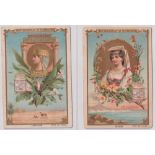 Trade cards, Liebig, National Beauties I, ref S187, French edition (set, 6 cards) (some age