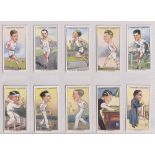 Cigarette cards, Churchman's, Sporting Celebrities (set, 50 cards) inc. Don Bradman, Walter Hagen