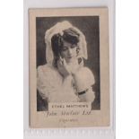 Cigarette card, John Sinclair, Actresses, type card, Ethel Matthews (gd) (1)