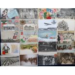 Postcards, selection, approx. 65 cards RP's & printed inc. Aviation, Recognition cards, Aviation