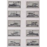 Cigarette cards, Mitchell's, British Warships, 2nd Series (26-50) (set, 25 cards) (vg)