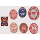 Beer labels, Benskin's, Watford, a mixed selection of 7 labels, Bitter Ale, (90mm high) (worn),