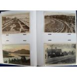 Postcards, a modern photo album containing approx. 200 mixed cards, RPs and printed, various ages,