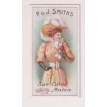 Cigarette card, Smith's Advertising card, type card, illustrated with Beauty with advert for 'Sun