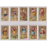 Cigarette cards, USA, Kimball, Dancing Girls of the World (set, 50 cards) (some slight toning to