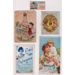 Advertising, 10 late 19th/early 20thC perfume and beauty related advertising items to include 1872