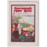 Transport, Motoring, a programme from the Bournemouth Motor Rally, 5th-7th July 1928 with addenda