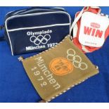 Olympic Games, Munich 1972, Munich 1972 sports bag, a 'hippy' style cloth shoulder bag with