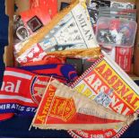 Football memorabilia, Arsenal FC, a selection of memorabilia, mostly 1980's onwards inc. Arsenal