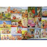 Postcards, a collection of approx. 120 modern (1960s) Bamforth comic cards. Artists include
