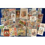 Continental Advertising Cards, approx. 40 mainly chromo cards many featuring historic celebrities (