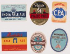 Beer labels, a good mixed selection of 20 labels, various shapes, sizes and brewers, including,