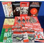Football, Manchester Utd, a selection 1960's onwards inc. programmes, booklets, year books,