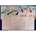 Football programmes, Aston Villa homes, 1944/5-1949/50, 8 programmes, all ex-binder, v Coventry