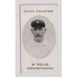 Cigarette card, Taddy, County Cricketers, Northamptonshire, type card, W. Wells (vg) (1)