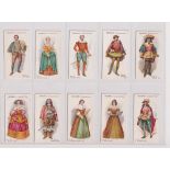Cigarette cards, Ogden's, British Costumes from 100BC to 1904 (set, 50 cards) (gd)
