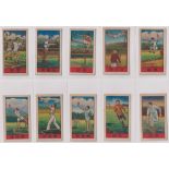 Cigarette cards, China, BAT, Sports & Games, RB21 525-14, Chinese text backs (set, 50 cards) inc.