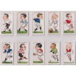 Cigarette cards, Ogden's, Football Caricatures (set, 50 cards) (mostly vg)