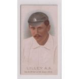 Cigarette card, Wills, Cricketers 1896, type card, Lilley A.A., Warwickshire (vg) (1)