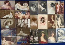 Postcards, Glamour, a collection of approx. 95 cards, RP's and printed inc. Pretty Ladies,