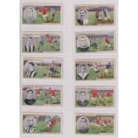 Cigarette cards, Churchman's, Footballers, (Coloured) (set, 50 cards) (some staining to some