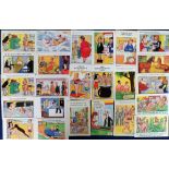 Postcards, comic, a good mix of approx. 100 modern comic cards, artists include Mags, Trow, Rex,