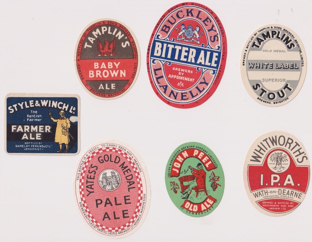 Beer labels, a good mixed selection of 20 labels, various shapes, sizes and brewers, including, - Image 3 of 3