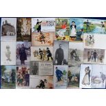 Postcards, a mixed selection of approx. 50 Police and Fire Brigade cards inc. Lewisham Fire