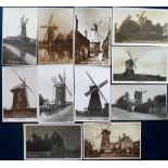 Postcards, Windmills, a good selection of 11 cards of Windmills, with RPs of The Old Mill at