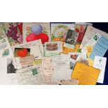 Ephemera, Gardening, 30+ items to include colourful Victorian magazine inserts, engraving of