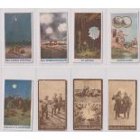 Cigarette cards, Hill's, Fragments from France, 8 cards, 5 Coloured, 'A Maxim A Maxim', 'I'm Sure