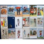 Postcards, Comic, a selection of approx. 29 cards of black humour. Artists include Lewin,