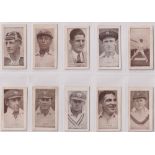 Trade cards, Australia, Allen's, Cricketers (Brown front, 1932) (set, 36 cards) including Bradman (