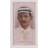 Cigarette card, Wills, Cricketers 1896, type card, K.S. Ranjitsinhi, Sussex (vg) (1)