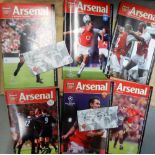 Football Programmes, Arsenal, comprehensive collection of home programmes for 2001/02, 2002/03 &