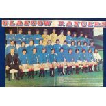 Football autographs, Glasgow Rangers, a double page large colour Shoot/Goal Magazine extract showing