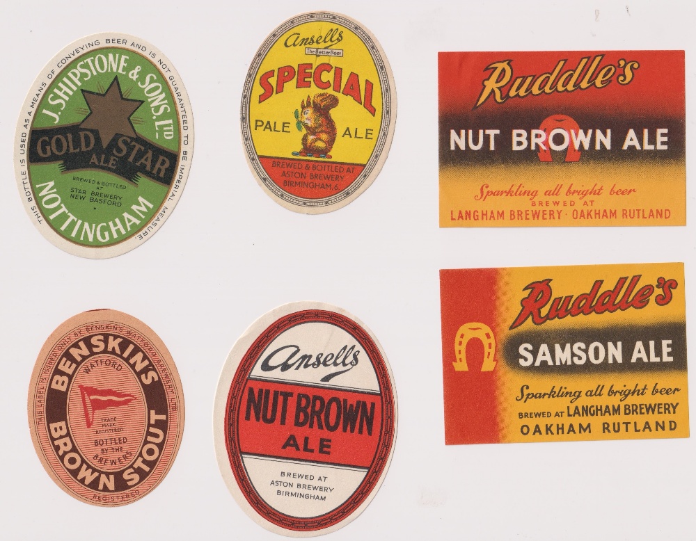 Beer labels, a good mixed selection of 20 labels, various shapes, sizes and brewers, including, - Image 2 of 3