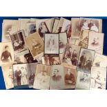 Cabinet Cards, 55+ cards, subjects include jockey, children, fashions, wedding, group dressed in